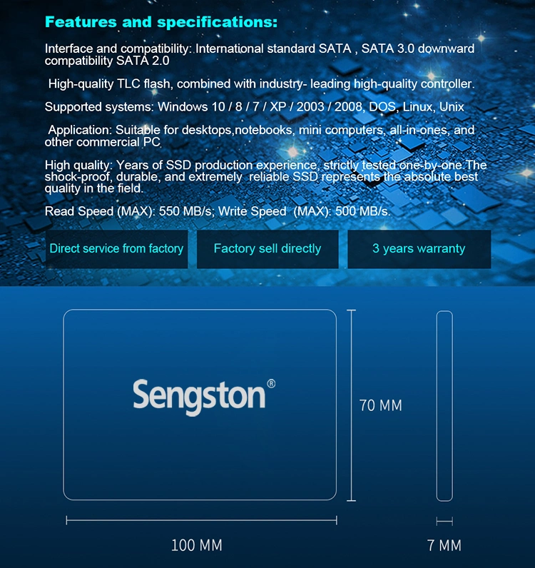 Sengston Solid State Drive 256GB SSD Drive 2.5 Inch