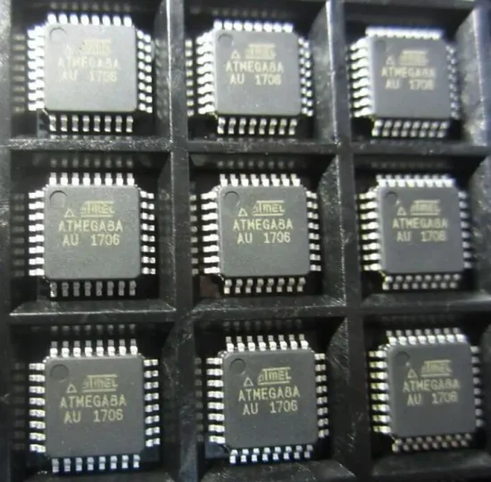 Circuitos Integrados MCU 8-Bit 16MHz 8kb Flash 32-Tqfp Série AVR Microcontroladores Integrados IC Chip Atmega8a-Aur